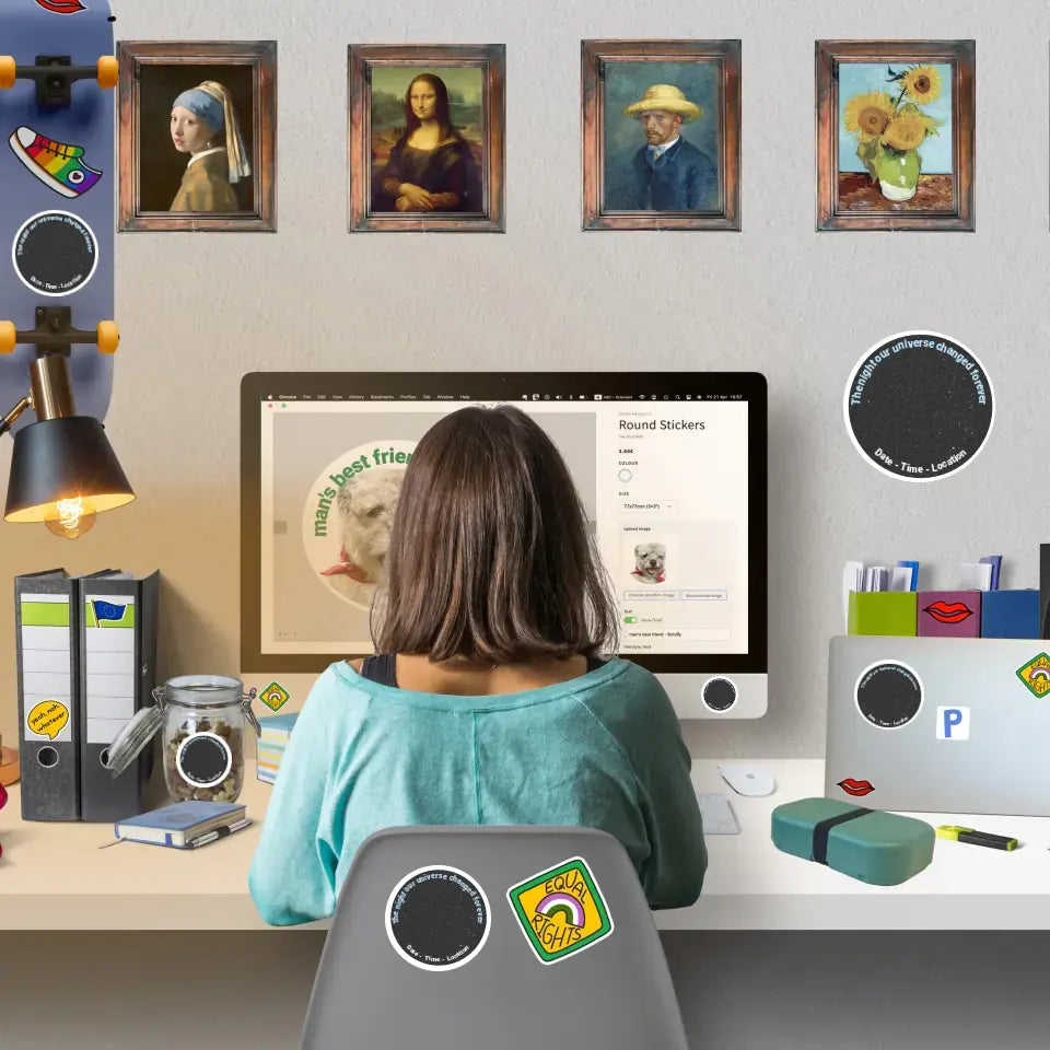 Autocollant de carte des étoiles