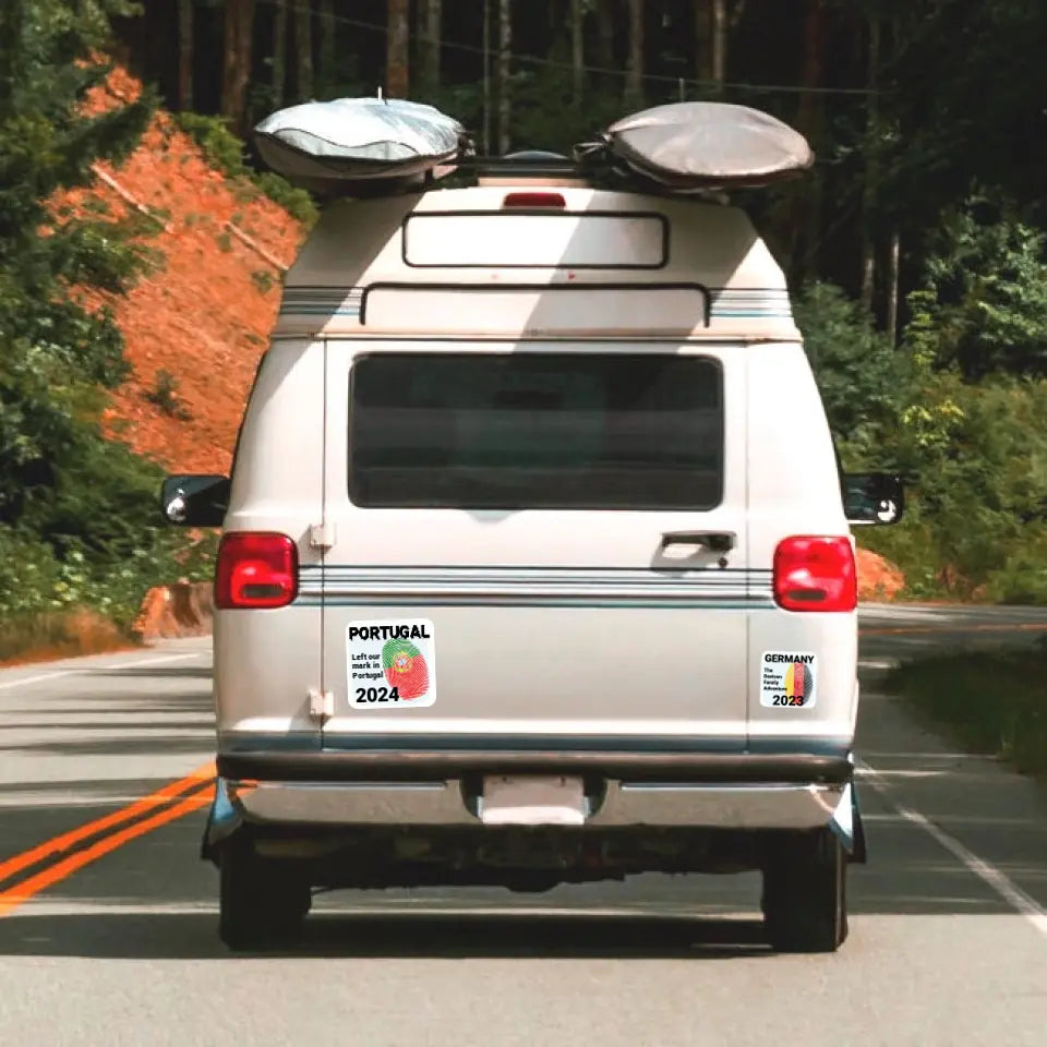 Autocollant d'empreintes digitales des voyageurs