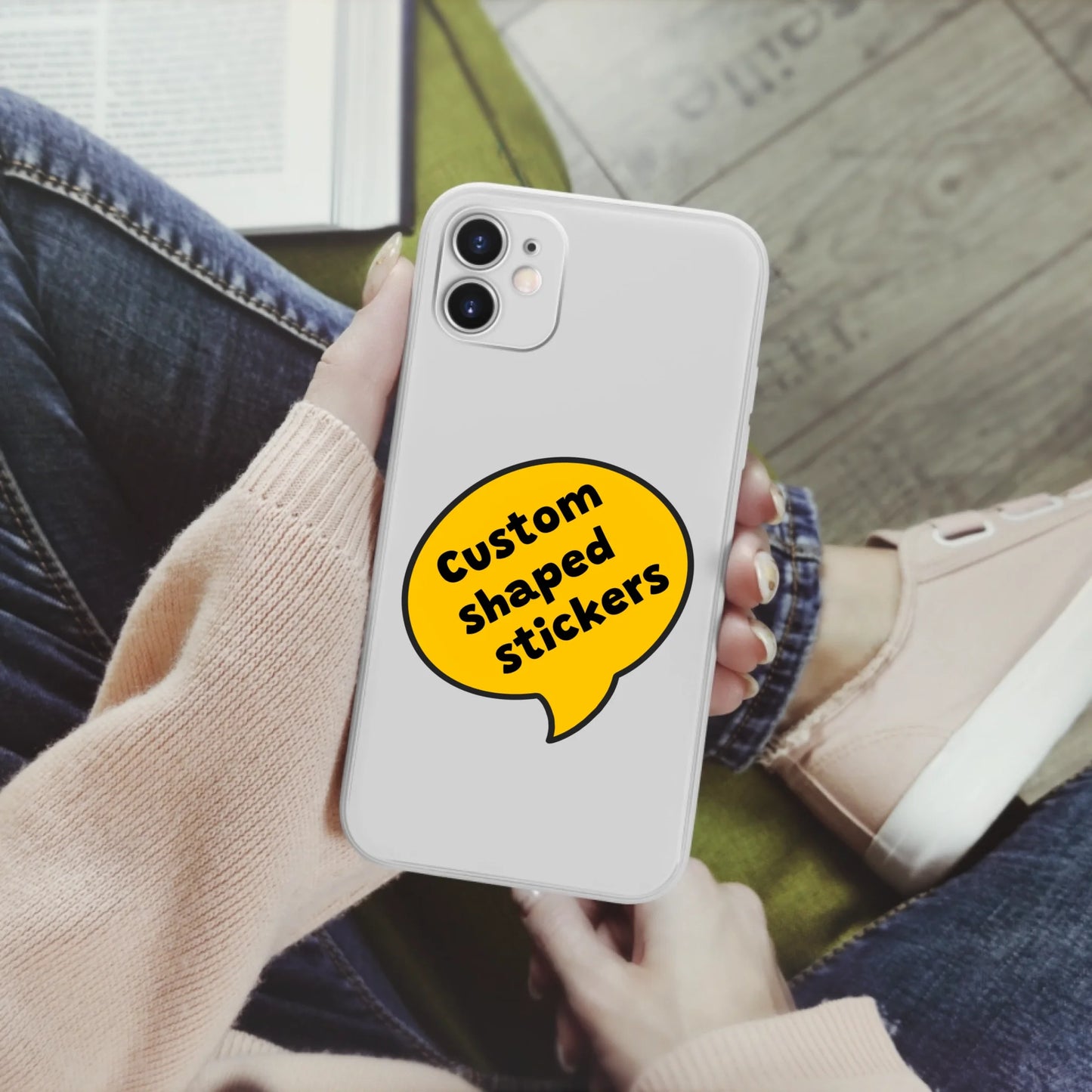 Custom Shaped Clear Stickers - 7cm