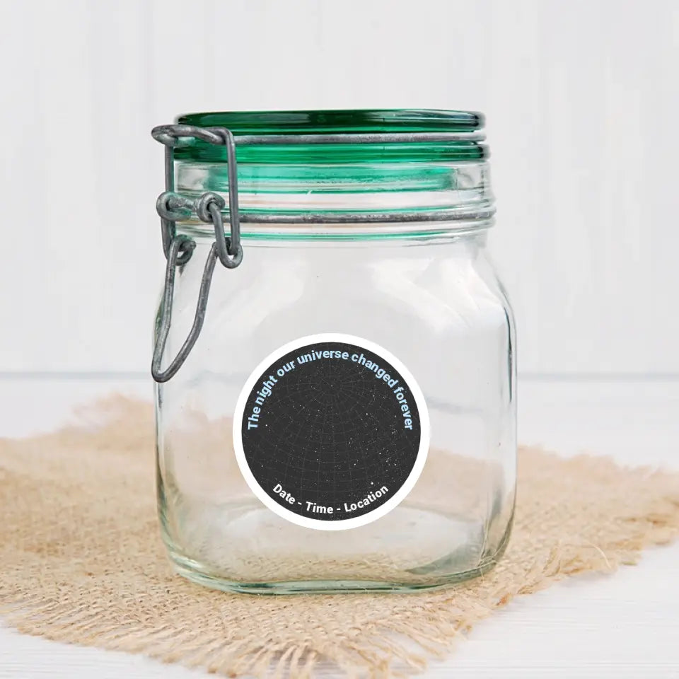 Autocollant de carte des étoiles