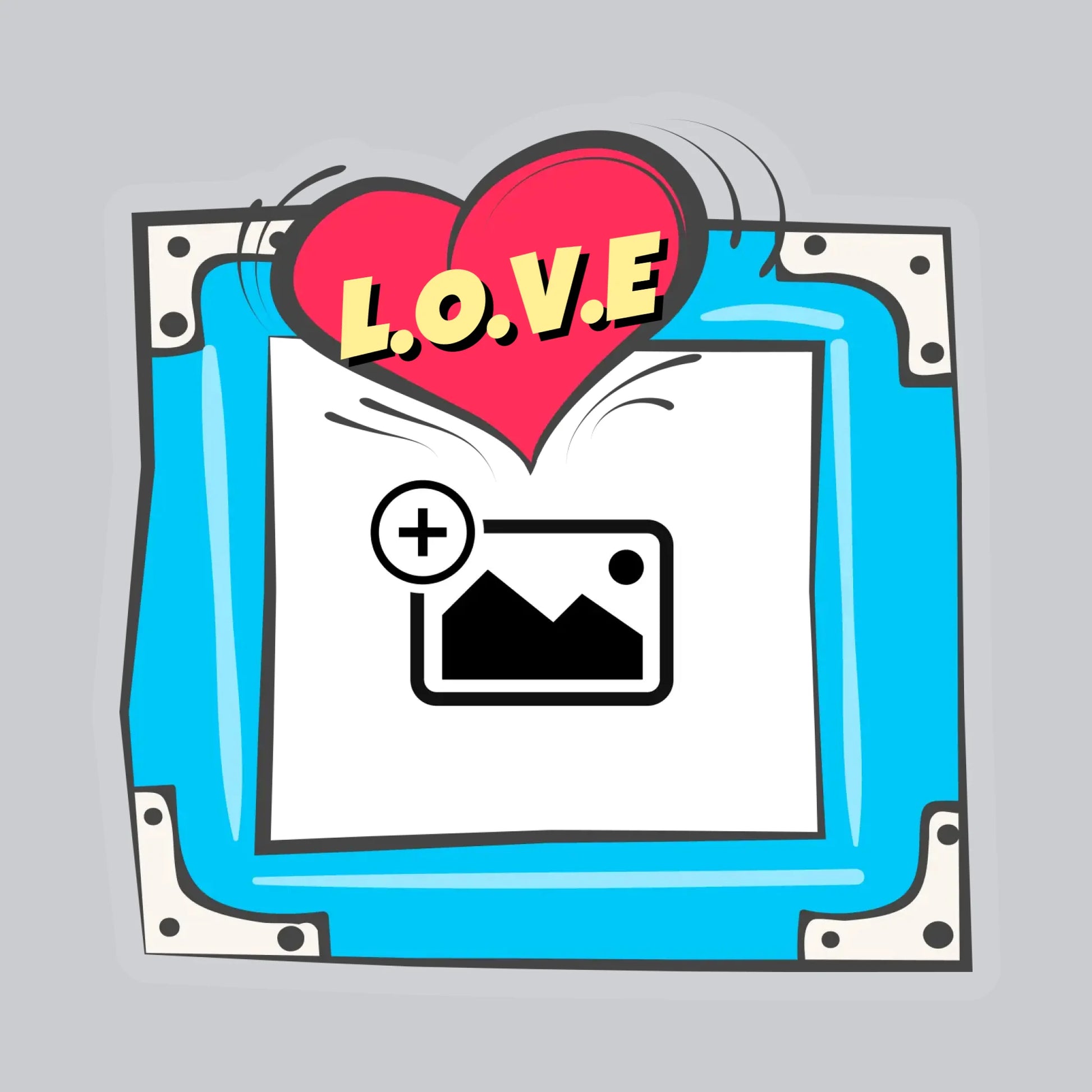 Comic Sticker - Heart - Personalise
