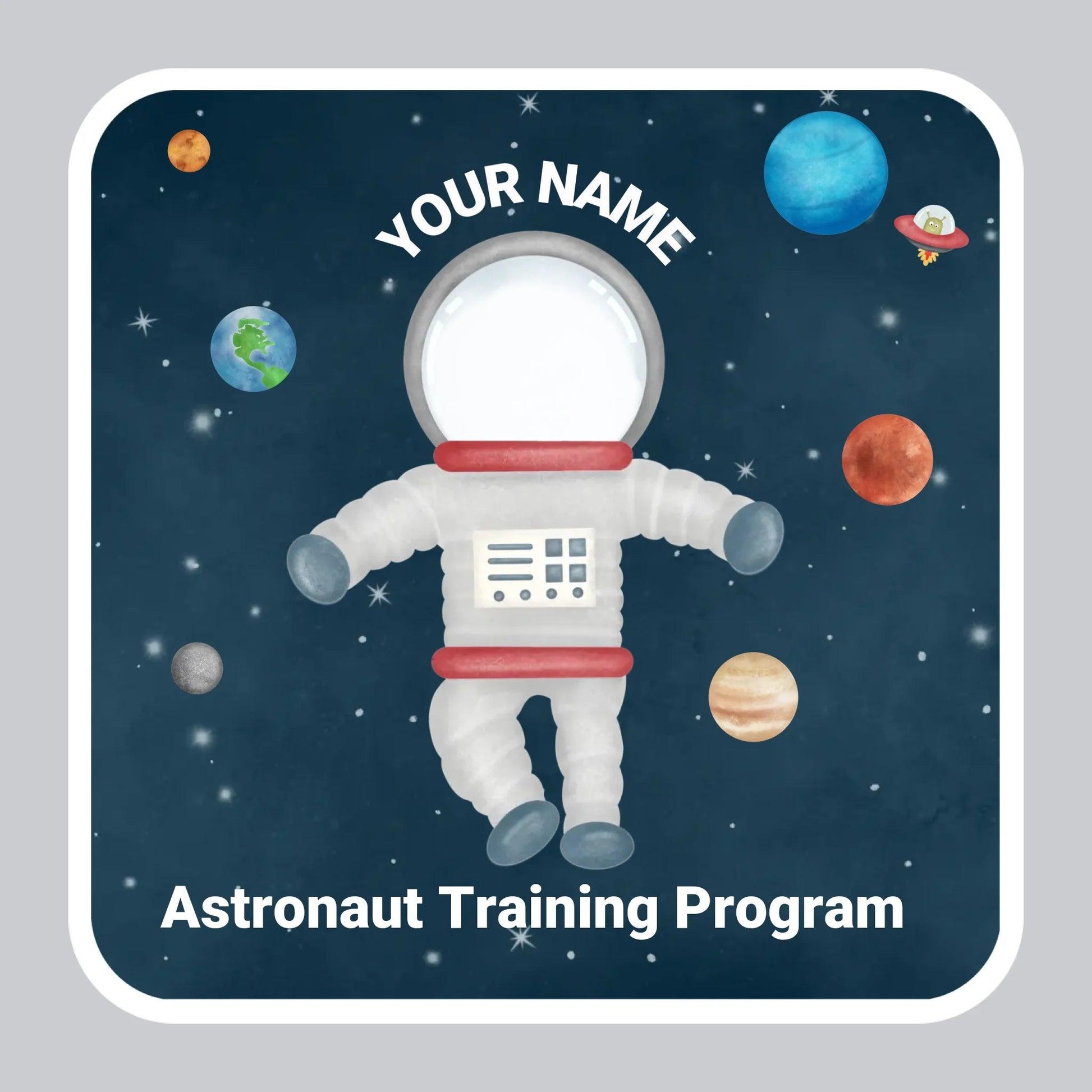 Astronaut Sticker ● ■ - Personalise