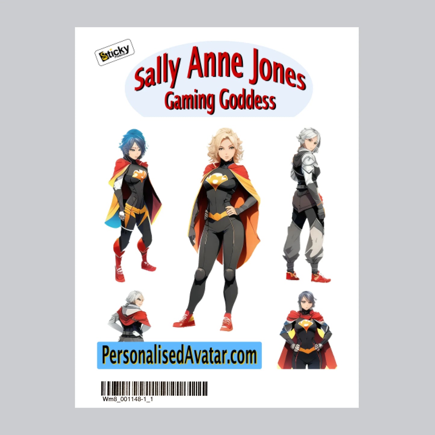 White Custom Sticker Sheet - 15x20 cm