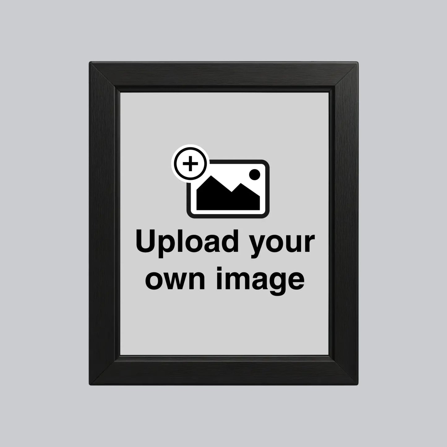 Custom wall sticker with printed black frame effect and personalised photo upload design for home decor