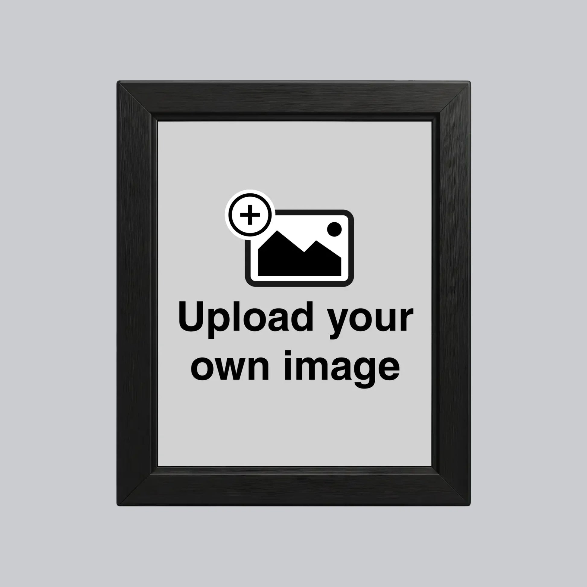 Custom wall sticker with printed black frame effect and personalised photo upload design for home decor