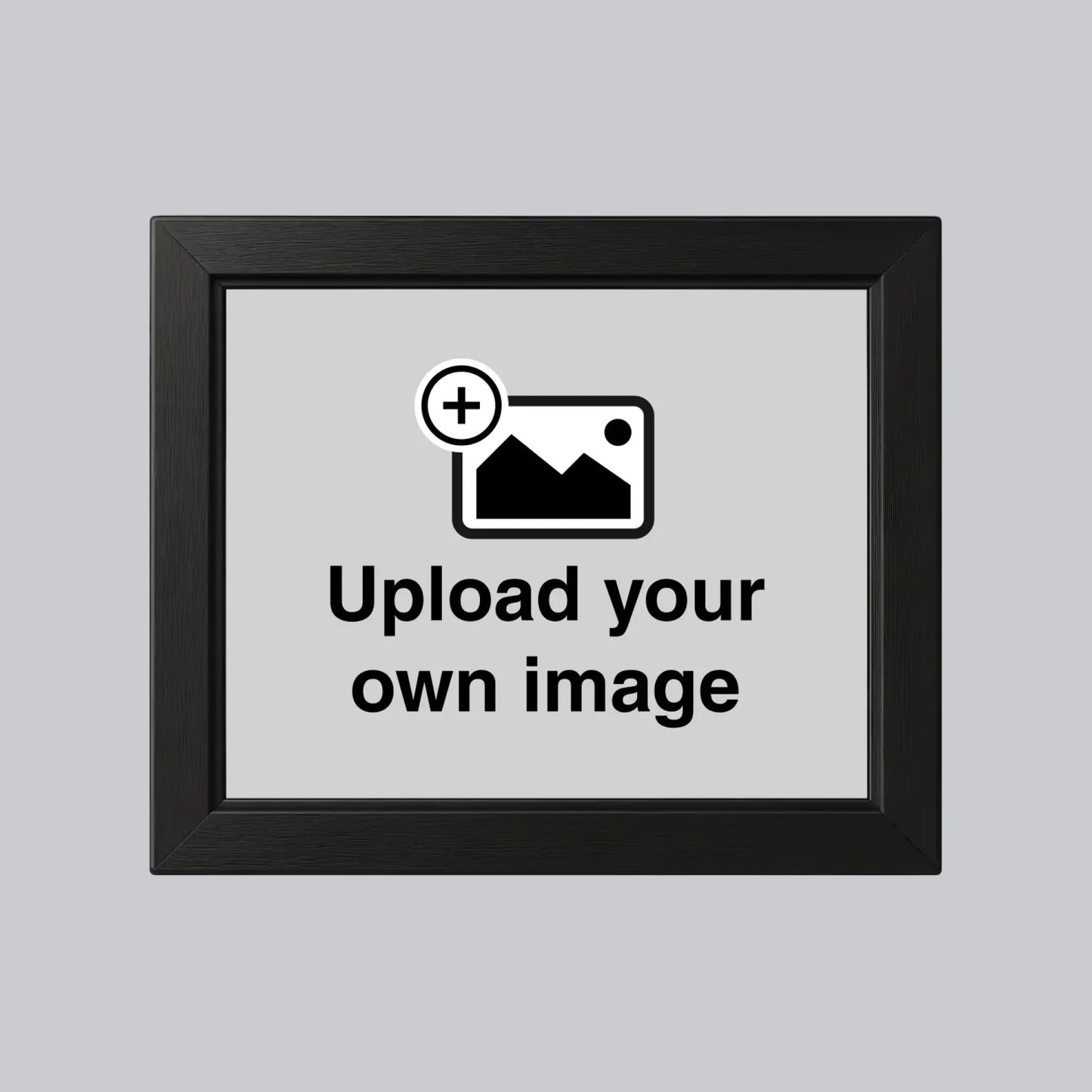 Custom wall sticker with printed black frame effect and personalised photo upload design for home decor