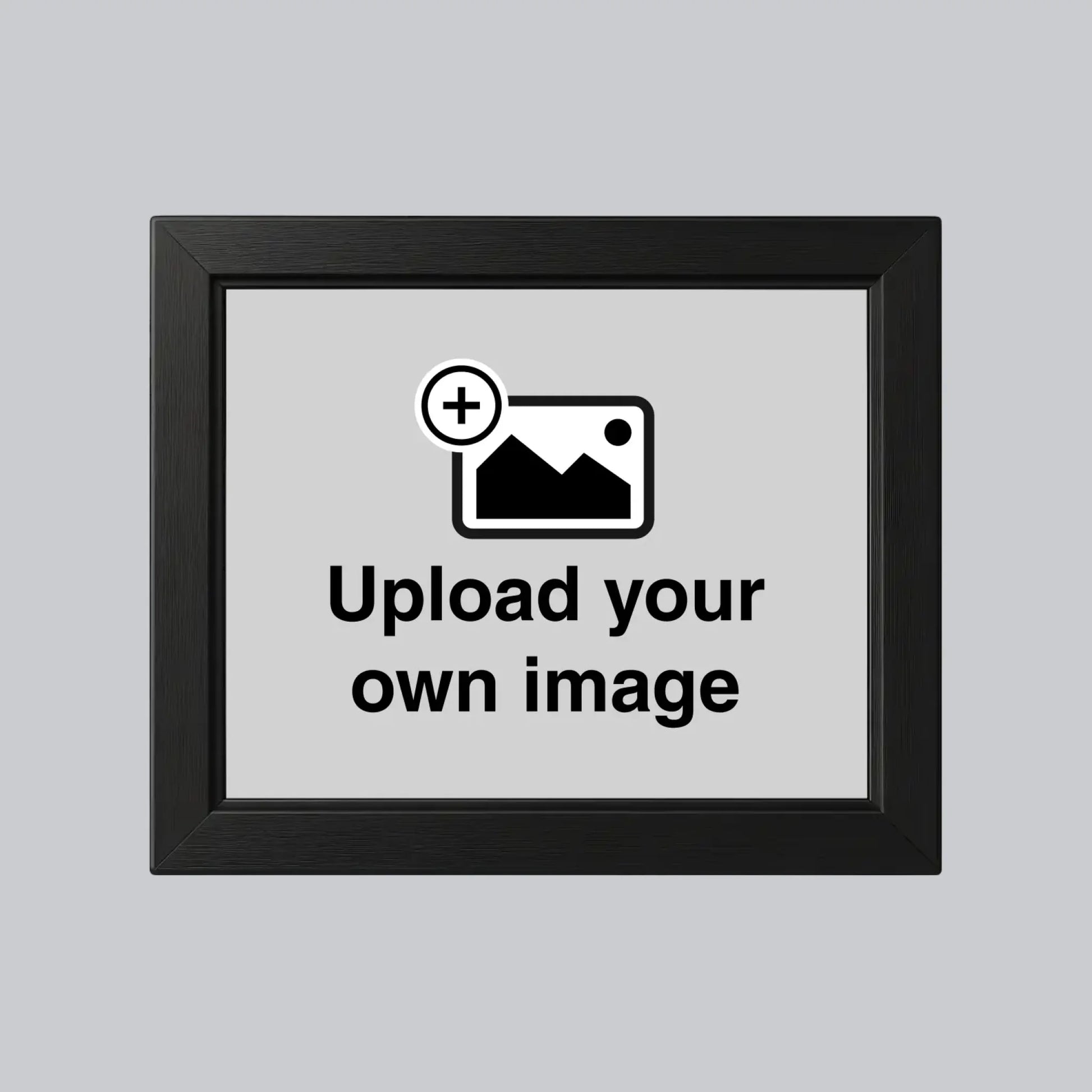 Custom wall sticker with printed black frame effect and personalised photo upload design for home decor