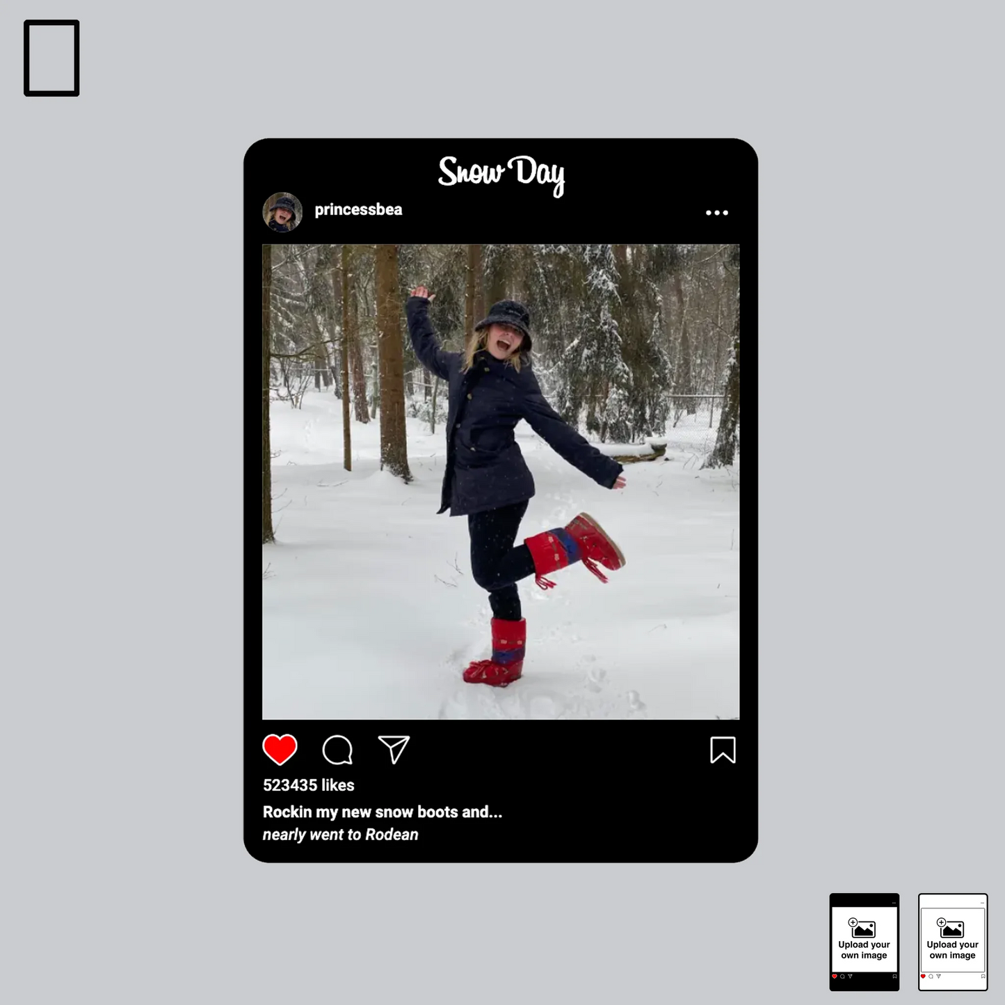 InstaSticker - Bild hochladen