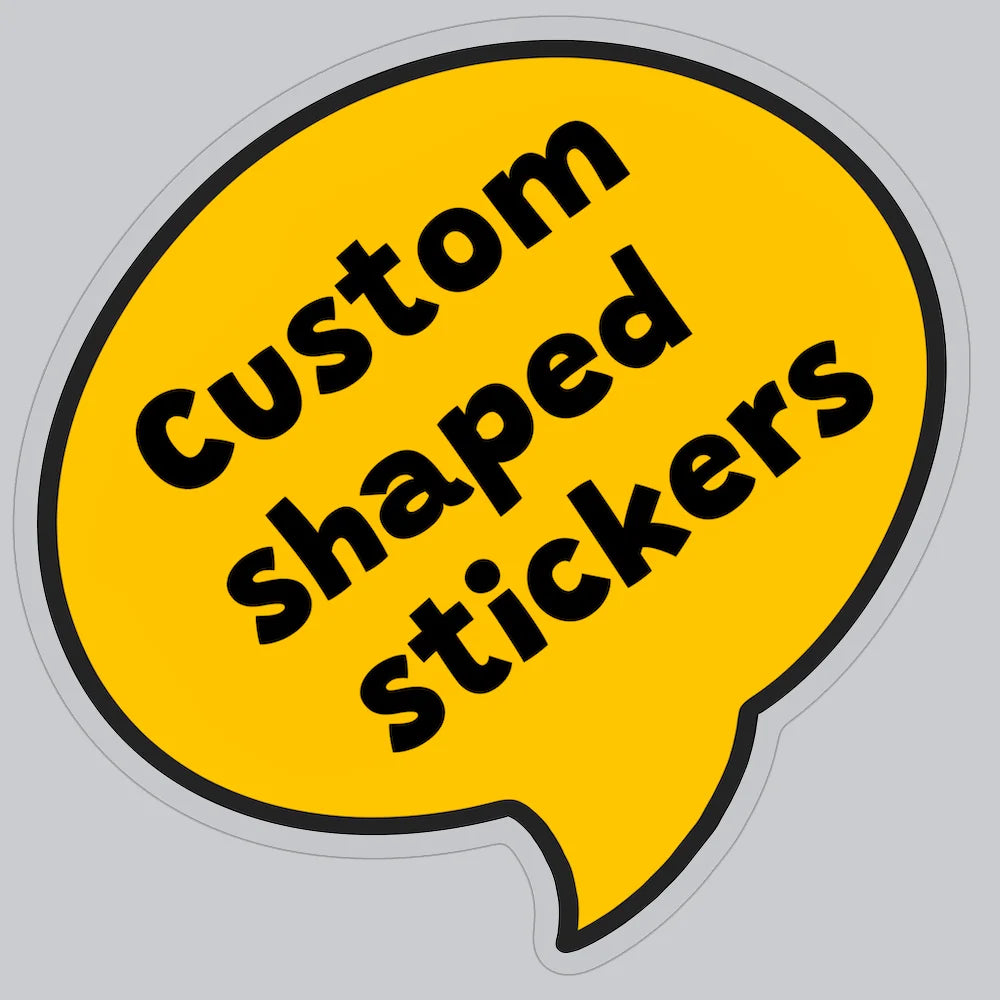 Custom Shaped Clear Stickers - 7cm beta