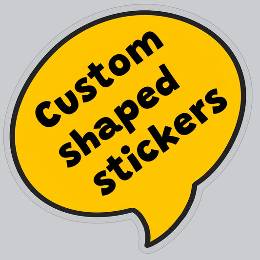 Custom Shaped Clear Stickers - 7cm beta