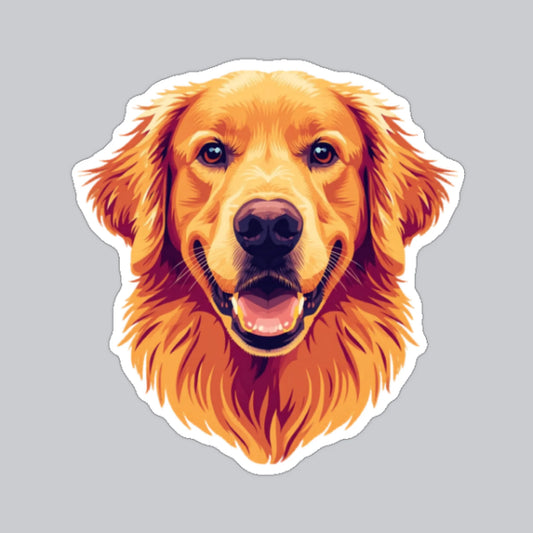 Autocollant mignon de Golden Retriever
