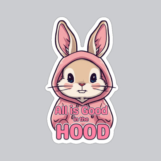 Tout va bien dans le quartier Lapin autocollant