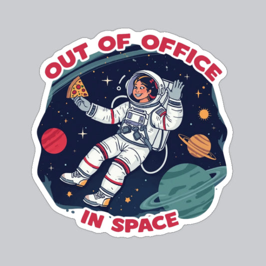 Autocollant Astronaute Absent du Bureau