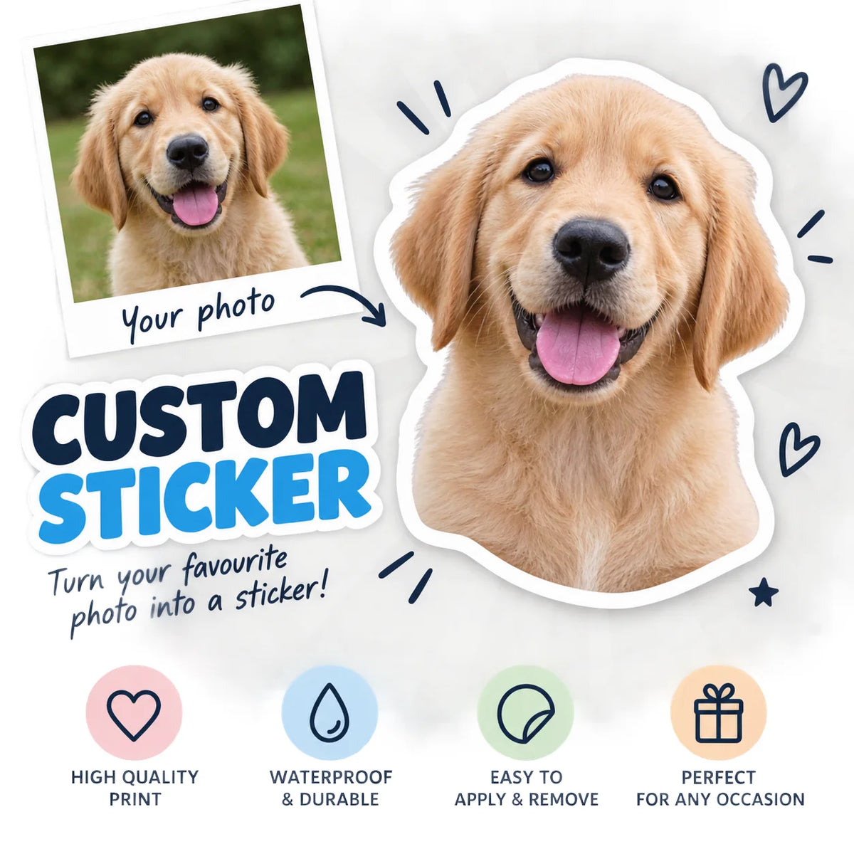 Turn Your Photo into a Custom Sticker – Up to 7.5 cm