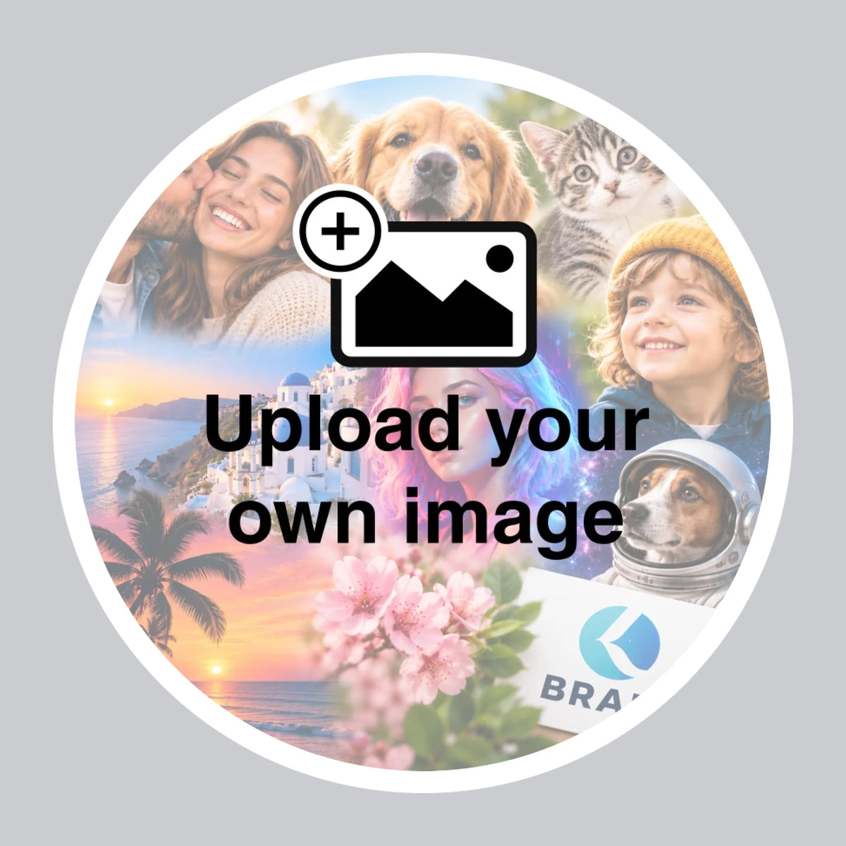 Personalisierte Aufkleber – Standardformen – Bild hochladen