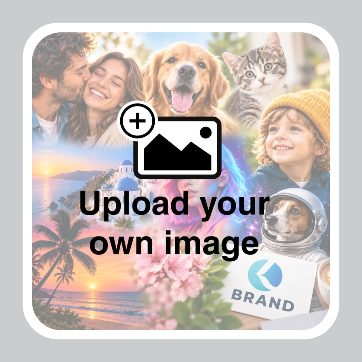 Personalisierte Aufkleber – Standardformen – Bild hochladen